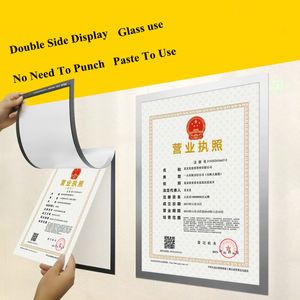 A4 Magnetic PVC Wall Mounted self-adhesive Refrigerator Advertising Poster Label Sign Display Holder Frame