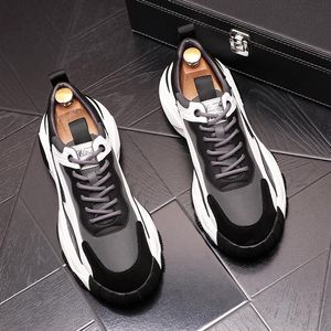 Brittisk stil Män Bröllopsklänning Party Skor Bekväma Utomhus Non-Slip Casual Sports Sneakers Low-Top Lace-up Läder Körning Business Walking Loafers