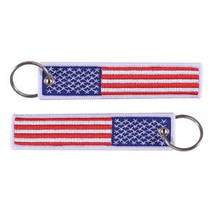 US Flag Keychains for Motorcycles Scooters Cars and Patriotic with Key Ring American Flag Gift Mobile Phone Strap Party Favor K1142