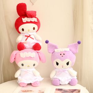 In February, the new cute head flower Kulomi plush toy action figure cartoon 25cm pink rabbit doll wholesale