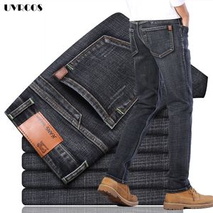 Мужские деловые джинсы классические весенние и осень мужские тугие стрейч высококачественные мужские джинсы прямые 201111