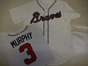 Anpassad Dale Murphy Baseball Cool Base Jersey Creme Stitch Alla namnnummer Män kvinnor Youth Baseball Jersey