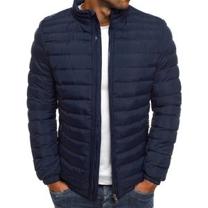 Uomo Autunno Inverno Giacca Casual Cappotti Cotone Imbottito Maschile Tinta Unita Capispalla Parka 7 Colori Taglia S-3XL 211216