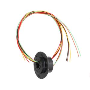 1PC Apertura 10mm Foro passante Slip Ring 2A 6 fili Raccolta anello elettrico Dia 10mm Giunto conduttivo con rotazione regolare e illimitata