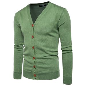새로운 남자 버튼 카디건 스웨터 캐주얼 남자 솔리드 풀오버 v 칼라 두꺼운 캐시미어 스웨터 겉옷 의류 EU / 미국 크기 201028