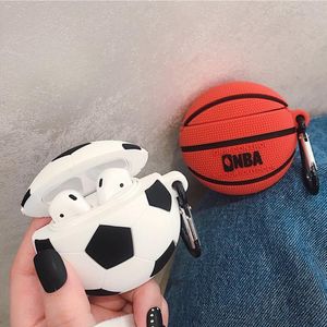мода Трехмерный баскетбол футбол дизайн для Airpods1 / 2/3 Airpods Pro силиконовый защитный чехол Обложка