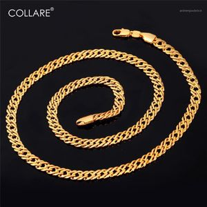 Kedjor Collare Venetian Chain Men Rose Gold/Black/Gold Color 5mm Wide Link Halsbandsmycken N2181