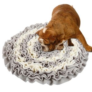 Hundar Snuffle Pet Läcka Mat Anti Choking Cat Training Sniffing Blanket Fleece Pads Dog Mat Nose Pad 201223