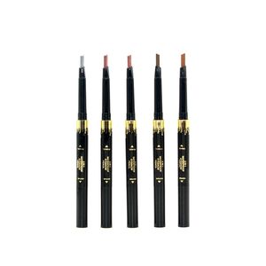 Zapójny kąt brwi ołówek wodoodporny eyeliner 2 w 1 z pędzlem łatwym do noszenia długotrwały naturalny kolorowy kolor cała sprzedaż makijaż do brwi ołówki