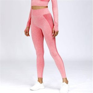 Kvinnor gym skinny leggings mode trend sport hög midja casual löpande byxor designer kvinnlig sömlös stickning fitness yoga slim sportkläder