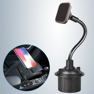 2021 Magnetic Suction Car Cup Holder Phone Mount Adjustable Gooseneck Cell Stands Supports Smartphones Voiture