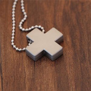 Pendant Necklaces Anime EVA Katsuragi Misato Alloy Cross Necklace For Women Cosplay Jewelry Beads Chain Charms Amulet Dropship