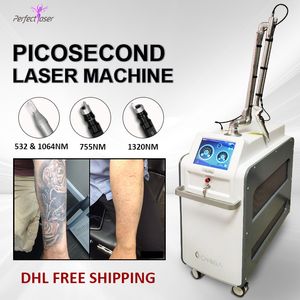 Wholesale tattoo removal for free resale online - New pico Laser tattoo removal laser skin brightening machines probes wavelengths picosecond lasers DHL free shipment CE approval