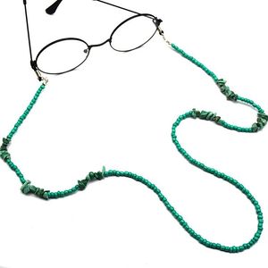 New Fashion Turquoise Eyeglasses Chain Plastic Beaded Spectacle Link Green Sunglasses Chain 75cm 12pcs lot Wholesale