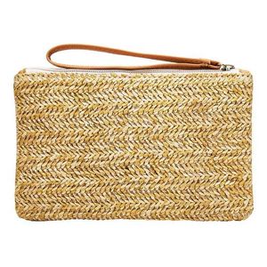 Purses Mini Straw Hand Coin Woven Purse Bag Weaving Clutch Bags Casual Summer Beach Mobile Phone Key Pocket Pouch Pack For Women