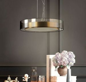 Post-modern koppar restaurang ljus lyx hänge lampa nordisk minimalistisk atmosfär sovrum hängande ljus
