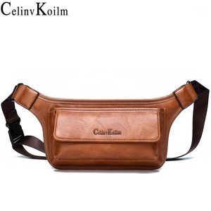 Marsupi Celinv Koilm Men Bag Pack Casual Functional Money Phone Belt Uomo Donna Sling per Leather Hip Chest Pouch1