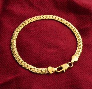 Modischer Mann und Frau, vergoldet, silbrig, 18 Karat Gold, 925er Silber, 5 mm seitliches Armband, einfache Accessoires, Geburtstagsgeschenk für die beste Freundin