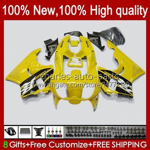 Bodys för Honda CBR900RR CBR 893RR 900RR Gult ljus 1989 1990 1991 1992 1993 94HC.53 CBR893 CBR 900 893 RR CBR893RR 89 90 91 92 93 FAIRING