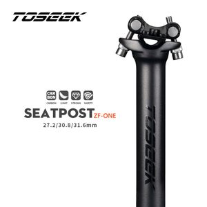TOSEEK ZF-One Carbon Seatpost 27.2/30.8/31.6mm Matte Black MTB/Road Bike seat post Length 280mm seat tube bicycle parts