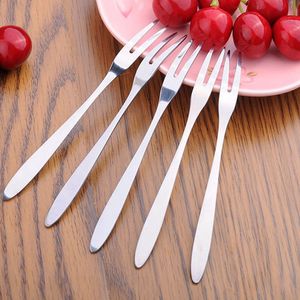 Wholesal Stainless Steel Fruit Forks Restaurant Cafeteria Dessert Fork Home Flatware Fruit Salad Forks Smooth Handle Forks WDH1244