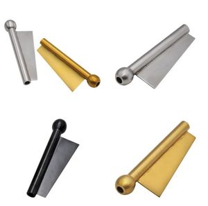 Fashion Metal Cylindrical Smoking Pipes 68mm plated Silvery Golden Black Straight Type Pipe Durable Stainless Steel Home Man 13yh G2