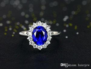 Wedding Rings Silver Crystal Jewelry gold Plated Brass Cubic Zirconia Sapphire Gemstone Rings