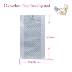 Wholesale 12v heating pads for sale - Group buy carbon fiber seat heated heating pad go to work with any round or Rectangular switch backrest cushion for v car styling1