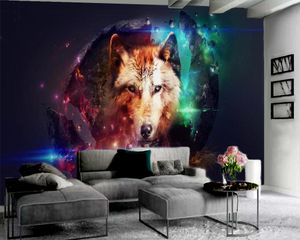 Wellious Wolf 3D Tapety Zwierząt 3D Tapeta Home Decor Salon Sypialnia WallCovering HD Tapeta