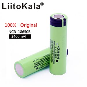 Liitokala NCR18650b Panasonic 3400mAh 18650 Pil 3.7v 3200mAh Lityum Pil Li-On Hücre Düz Üst Şarj Edilebilir Piller ECIG için