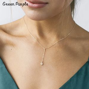 Guld halsband handgjorda guld chocker smycken boho långa hängen bijoux collier femme kolye collares collane kvinnor halsband Q0531