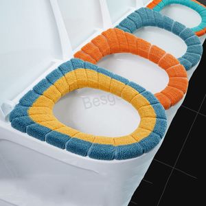 Plush Toilet Seat Covers Winter Keep Warm Toilets Seats Home Portable Non-slip Commode Pad Cover Bathroom Decoration Accessories BH5727 WLY