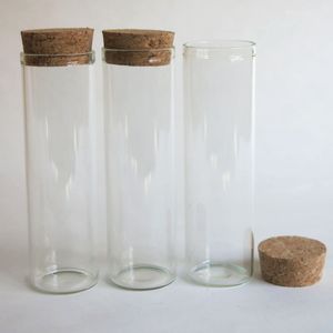 360 x 50ml Empty Glass Clear Tube with Cork Stopper 50cc Bottle Container Used for Display Jewelry