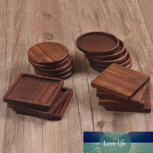 Chá Coffee Cup Pad Placemats Decor Walnut Wood Madeira Coasters Resistente ao Calor Redondo Tapete Redondo 1 Pcs Bacia Bule