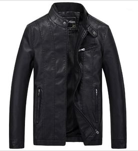 Großhandel - BOYUAN Lederjacke Leren Jas Heren Chaquetas De Cuero Hombre 2017 Leder Bikerjacken für Männer Schwarze Lederjacke Männer B6271