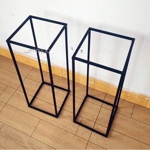 Wedding Metal Arch Table Stands Centerpiece For Wedding Decoration Floral Arrangement black flower stand tables centerpieces senyu942