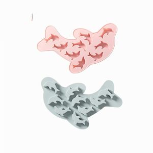 Cute Dolphins Shape Chocolates Molds Pure Color Ice Cubes Moulds Food Grade Silicone Candy Mold For Home Kitchen Creative 4yx E1