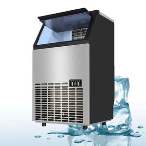 Elektrikli Kare Şekli Buz Makinesi Otomatik Taşınabilir Blok Buz Makinesi Bar Kahve Dükkanı 50 KG / 24 H