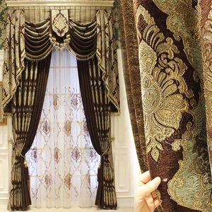 Wholesale types of valances for sale - Group buy Bedroom Window Curtains for Living Dining Room High grade Contracted Europe Type Shade valance Custom Wave Golden Customization1
