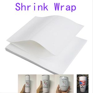 Designer Sublimation Shrink Wrap Heat Transfer Paper Film Bag Fit Skinny Tumblers Wine tumbler Car Mugs in bulk wholesale