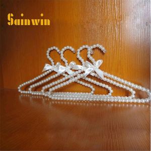 Sainwin 10pcs / lot 30 cm / 20 cm Bambini perla ganci per bambini per bambini Plastic Ploth Hanger Bambino vestiti per bambini Rack 201111