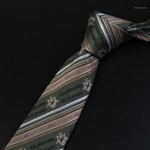 Corbatas de cuello corbata de mujer verde y marrón seda de rayas boda para niñas Laday Necktie Fashion Casual Party Drop Design NT0021