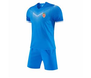 Dernek Sportif De Monaco Kids Trailtsuits Leisure Jersey Yetişkin Kısa Kollu Takım Set Erkek Jersey Açık Boş Zaman Koşu Spor giyim