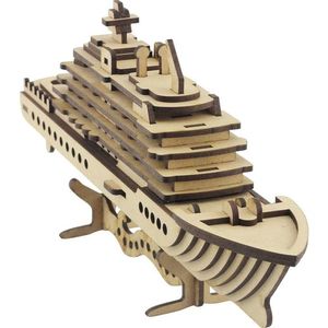 Toys Puzzles 3D Exposition en bois Ship de croisière Modèle 71 pièces