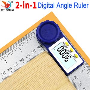 0-200mm 8'' Digital Meter Angle Inclinometer Angle Digital Ruler Electron Goniometer Protractor Angle finder Measuring Tool 201117