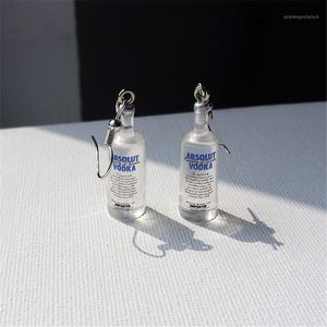 Wholesale vodka drinking for sale - Group buy Stud Exaggerated Cool Vodka Bottle Earrings For Women Girl Funny Drinking Style Cartoon Transparent Earrings1