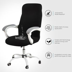 Omslag för datorstolsvattenresistent Jacquard Office Chair Slipcover Elastic för Home Armchair 1PC Sillas de Oficina 201119