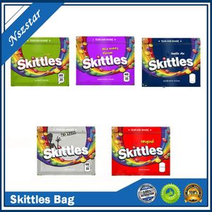 Wholesale skittles gummies for sale - Group buy New Skittles mg Mylar Bag Empty Sour Dry Herb Tobacco Flower Zipper Bag Packaging Pouch Edibles Package Gummies Storage Retail a07