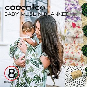 Newborn Boho Bamboo MUSLIN Одеяла Муслиной Дерево Детское Одеяло Равочки Обертывает Хлопок Бамбуковые Детские Детские Детские Оделы LJ201014