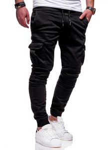 Herren Jogger Freizeithose Outdoor Elastische Jogginghose Bleistift Kordelzug Baumwollhose